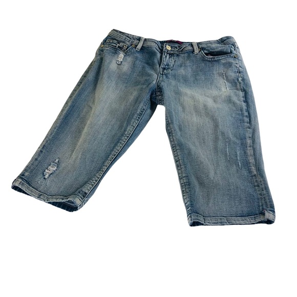 Vigoss Denim - Vigoss women’s jeans denim capri 13 distressed pants